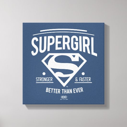 Supergirl beter dan ooit grafische weergave canvas afdruk (Voorkant)