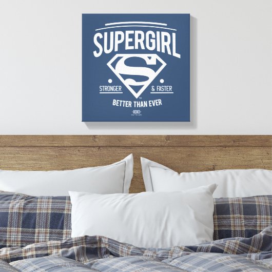 Supergirl beter dan ooit grafische weergave canvas afdruk (Insitu (Slaapkamer))