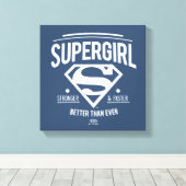Supergirl beter dan ooit grafische weergave canvas afdruk (Insitu (Houten vloer))