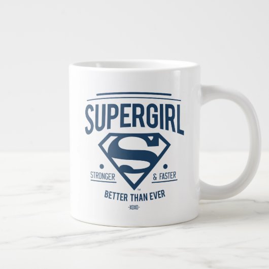 Supergirl beter dan ooit grafische weergave grote koffiekop (Rechts)