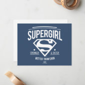 Supergirl beter dan ooit grafische weergave notitiekaartje (Voorkant / Achterkant in situ)