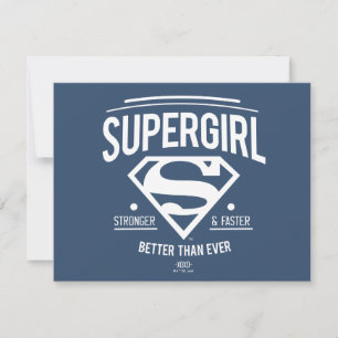 Supergirl beter dan ooit grafische weergave notitiekaartje