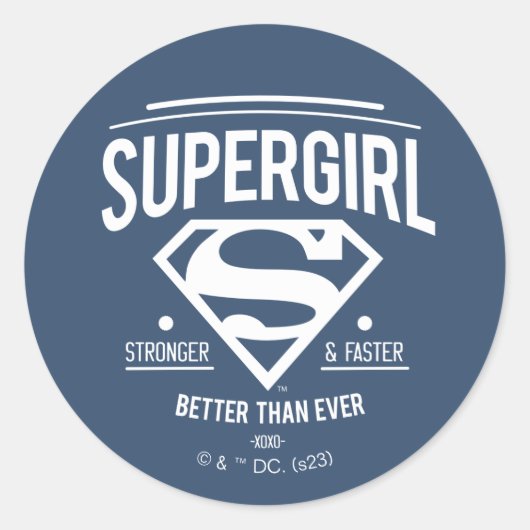 Supergirl beter dan ooit grafische weergave ronde sticker (Voorkant)