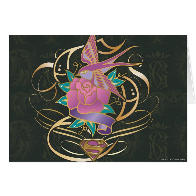 Supergirl Bird en Flower (Voorkant Horizontaal)