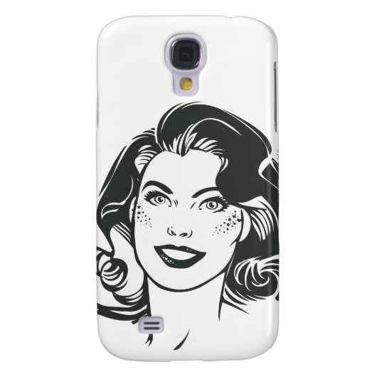 Supergirl Black and White Tekening 2 Case-Mate Samsung Galaxy Hoesje (Achterkant)