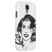 Supergirl Black and White Tekening 2 Case-Mate Samsung Galaxy Hoesje (Back/Rechts)