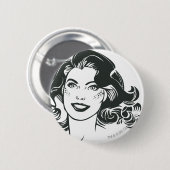 Supergirl Black and White Tekening 2 Ronde Button 5,7 Cm (Voorkant /achterkant)