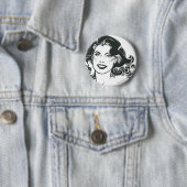 Supergirl Black and White Tekening 2 Ronde Button 5,7 Cm (In situ)