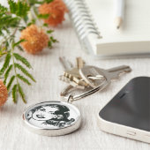 Supergirl Black and White Tekening 2 Sleutelhanger (Zijkant)