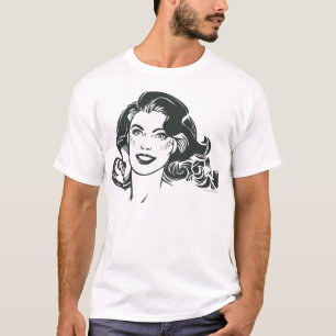 Supergirl Black and White Tekening 2 T-shirt