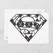 Supergirl Black Argyle Logo Briefkaart (Voorkant / Achterkant)