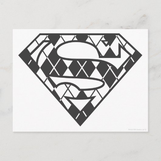 Supergirl Black Argyle Logo Briefkaart (Voorkant)