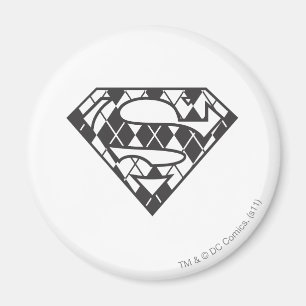 Supergirl Black Argyle Logo Magneet