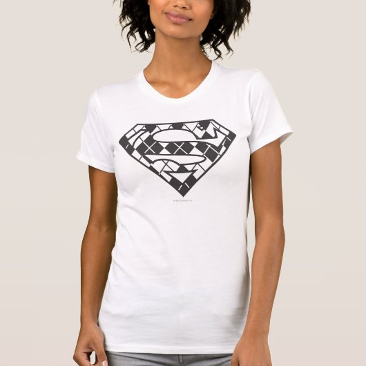 Supergirl Black Argyle Logo T-shirt (Voorkant)