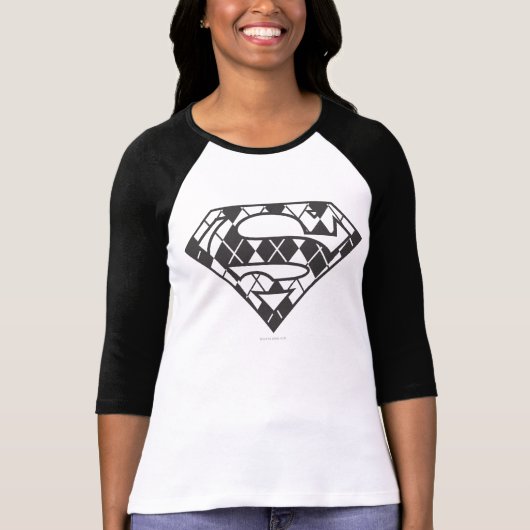 Supergirl Black Argyle Logo T-shirt (Voorkant)