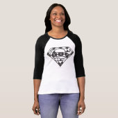 Supergirl Black Argyle Logo T-shirt (Voorkant volledig)