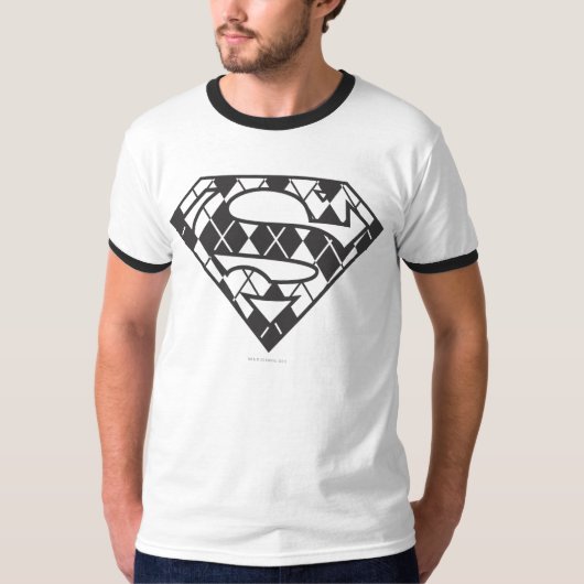 Supergirl Black Argyle Logo T-shirt (Voorkant)