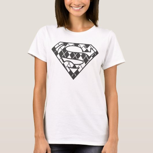 Supergirl Black Argyle Logo T-shirt (Voorkant)