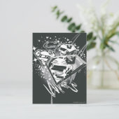 Supergirl Black en White Briefkaart (Staand voorkant)
