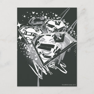 Supergirl Black en White Briefkaart