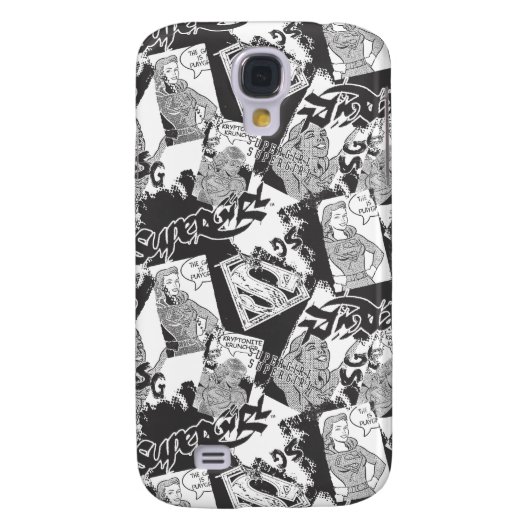 Supergirl Black en White Collage 2 Case-Mate Samsung Galaxy Hoesje (Achterkant)