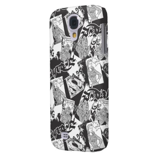 Supergirl Black en White Collage 2 Case-Mate Samsung Galaxy Hoesje (Achterkant Links)