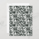 Supergirl Black en White Collage Briefkaart (Voorkant / Achterkant)