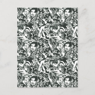 Supergirl Black en White Collage Briefkaart