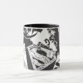 Supergirl Black en White Collage Mok (Midden)