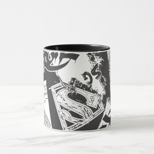 Supergirl Black en White Collage Mok (Midden)