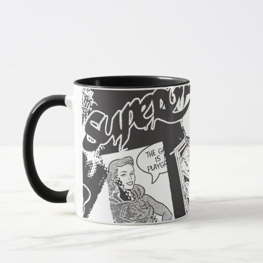 Supergirl Black en White Collage Mok (Links)