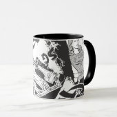 Supergirl Black en White Collage Mok (Voorkant rechts)