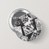 Supergirl Black en White Collage Ronde Button 5,7 Cm (Voorkant /achterkant)
