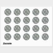 Supergirl Black en White Collage Ronde Sticker (Vel)