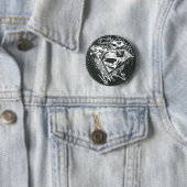 Supergirl Black en White Ronde Button 5,7 Cm (In situ)