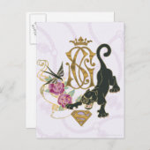 Supergirl Black Panther Briefkaart (Voorkant / Achterkant)