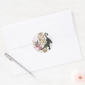 Supergirl Black Panther Ronde Sticker (Envelop)