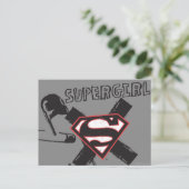 Supergirl Black Safety Pins Briefkaart (Staand voorkant)