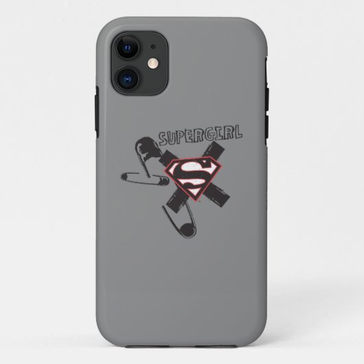 Supergirl Black Safety Pins Case-Mate iPhone Case (Achterkant)