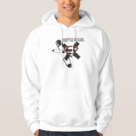 Supergirl Black Safety Pins Hoodie (Voorkant)