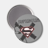 Supergirl Black Safety Pins Magneet (Voorkant / Achterkant)