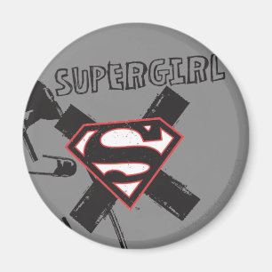 Supergirl Black Safety Pins Magneet