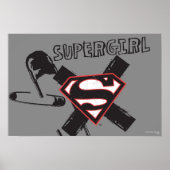 Supergirl Black Safety Pins Poster (Voorkant)