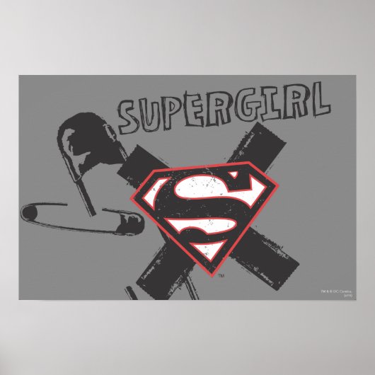 Supergirl Black Safety Pins Poster (Voorkant)