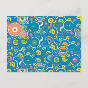 Supergirl - Blauw patroon Briefkaart