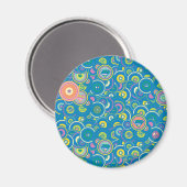 Supergirl - Blauw patroon Magneet (Voorkant / Achterkant)