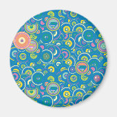 Supergirl - Blauw patroon Magneet (Voorkant)