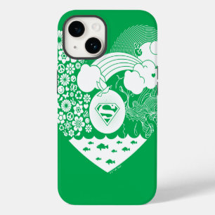 Supergirl Bloem Vredeshart Grafisch iPhone 14 Hoesje