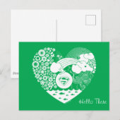 Supergirl Bloemen Vrede Hart Grafisch Briefkaart (Voorkant / Achterkant)