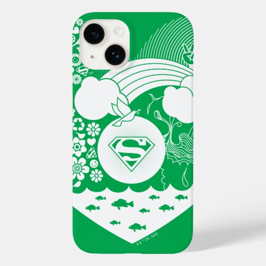 Supergirl Bloemen Vrede Hart Grafisch Case-Mate iPhone Case (Achterkant)